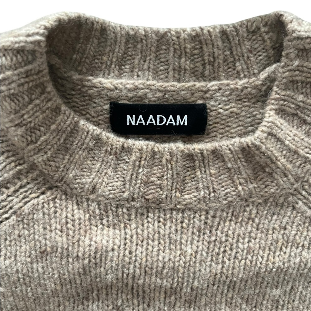 Naadam Signature Cashmere Raglan Crewneck Sweater, Size Small - Picture 8 of 11